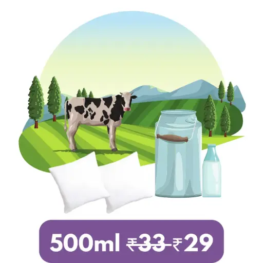 Fresh Cow Milk - 500ml - for 30 Days